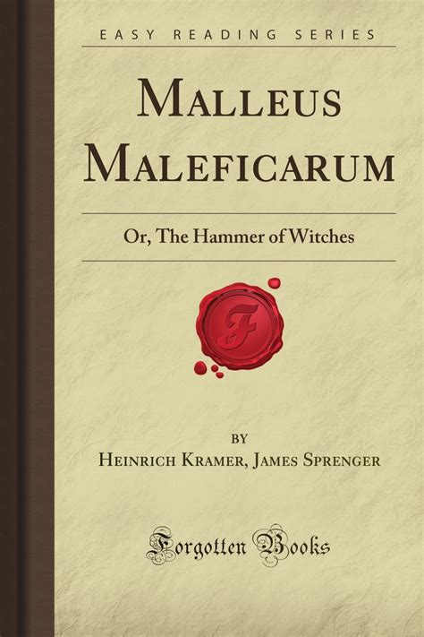 Malleus Maleficarum – Part 1, Question VI. This is the best known of the witch-hunt manuals.Written in Latin, the Malleus was first submitted to the University of Cologne on May 9th, 1487. The title is translated as “The Hammer of Witches”. Written by James Sprenger and Henry Kramer (of which little is known), the Malleus remained in use ...